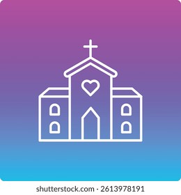 Church vector icon. Can be used for printing, mobile and web applications.