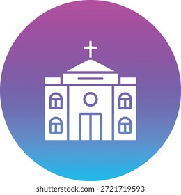 Icono de Vector de la iglesia. Se puede utilizar para aplicaciones de impresión, móviles y de Web.