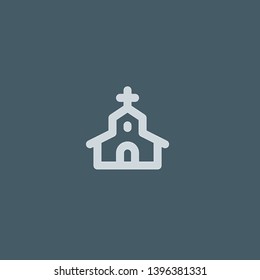 Church vector icon. Church concept stroke symbol design. Thin graphic elements vector illustration, outline pattern for your web site design, logo, UI. EPS 10.
