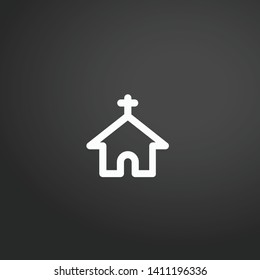 Church vector icon. Church concept stroke symbol design. Thin graphic elements vector illustration, outline pattern for your web site design, logo, UI. EPS 10.