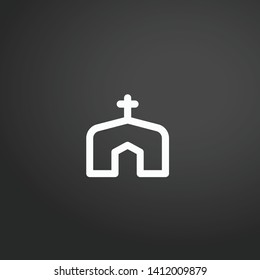 Church vector icon. Church concept stroke symbol design. Thin graphic elements vector illustration, outline pattern for your web site design, logo, UI. EPS 10.