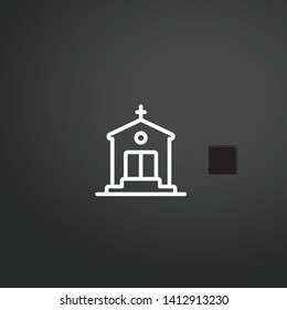 Church vector icon. Church concept stroke symbol design. Thin graphic elements vector illustration, outline pattern for your web site design, logo, UI. EPS 10.