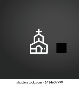 Church vector icon. Church concept stroke symbol design. Thin graphic elements vector illustration, outline pattern for your web site design, logo, UI. EPS 10.