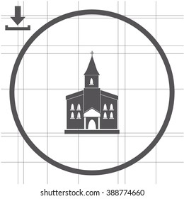 Church vector icon design