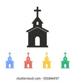 Church vector icon. Illustration isolated on white background for graphic and web design.
