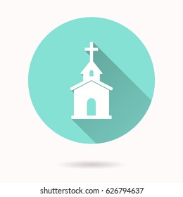 Church vector icon. Illustration isolated for graphic and web design.
