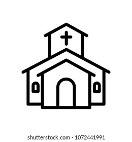 Church Vector Icon Illustration For Web And Mobile App.Ui/Ux