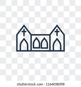 Church vector icon isolated on transparent background, Church logo concept