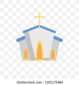 Church vector icon isolated on transparent background, Church logo concept