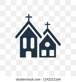 Church vector icon isolated on transparent background, Church transparency concept can be used web and mobile