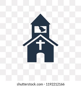 Church vector icon isolated on transparent background, Church transparency concept can be used web and mobile