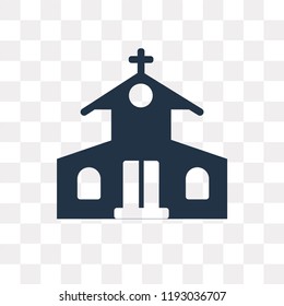 Church vector icon isolated on transparent background, Church transparency concept can be used web and mobile