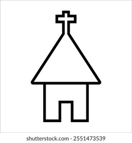 church vector icon line template