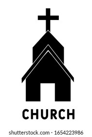 Church vector icon on white background. Flat vector church icon symbol sign from modern religion collection for mobile concept and web apps design.