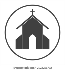 church vector icon on white isolate. Vector