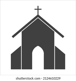church vector icon on white isolate. Vector