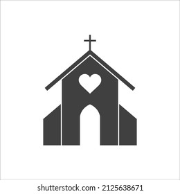church vector icon on white isolate. Vector