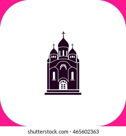 Church vector icon on white background.