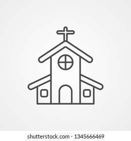 Church vector icon sign symbol