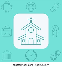 Church vector icon sign symbol