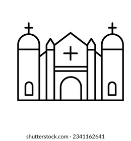 Icono vector de iglesia que puede modificar fácilmente

