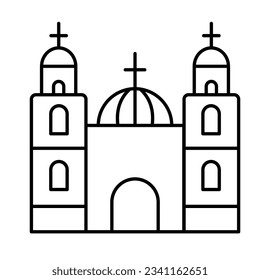 Vektorsymbol der Kirche, das leicht zu verändern ist

