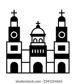 Church Vector Icon which can easily modify

