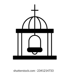 Vektorsymbol der Kirche, das leicht zu verändern ist


