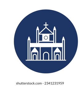 Icono vector de iglesia que puede modificar fácilmente

