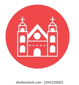 Icono vector de iglesia que puede modificar fácilmente

