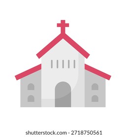 Icono del Vector de la iglesia que puede modificar o editar fácilmente
