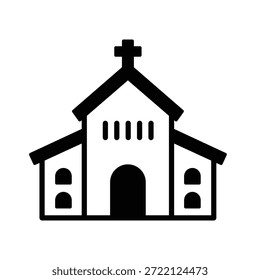 Icono del Vector de la iglesia que puede modificar o editar fácilmente

