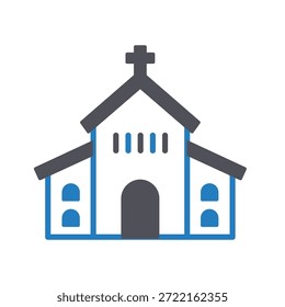 Icono del Vector de la iglesia que puede modificar o editar fácilmente
