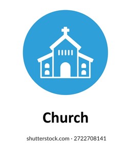 Icono del Vector de la iglesia que puede modificar o editar fácilmente
