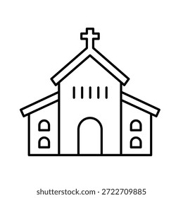 Icono del Vector de la iglesia que puede modificar o editar fácilmente
