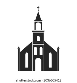 Church vector icon.Black vector icon isolated on white background church.