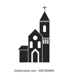 Church vector icon.Black vector icon isolated on white background church.
