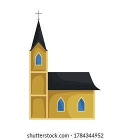 Church vector icon.Cartoon vector icon isolated on white background church.