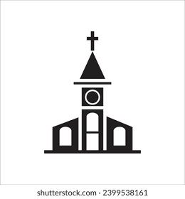 church vector icoon line template