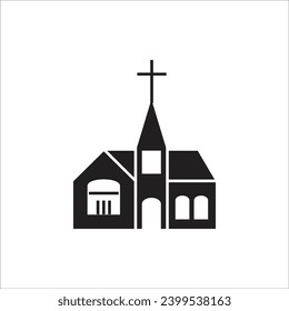 church vector icoon line template