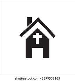 church vector icoon line template