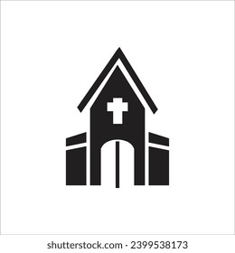 church vector icoon line template