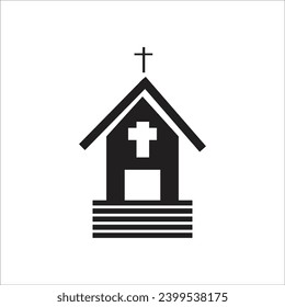 church vector icoon line template