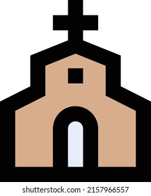 Church Vector illustration on a transparent background.Premium quality symmbols.Stroke vector icon for concept and graphic design.