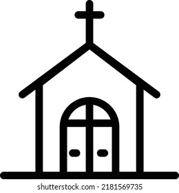 Church Vector illustration on a transparent background.Premium quality symmbols.Stroke vector icon for concept and graphic design.