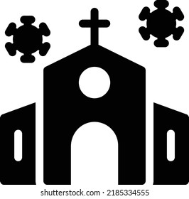church Vector illustration on a transparent background. Premium quality symmbols. Glyphs vector icons for concept and graphic design. 

