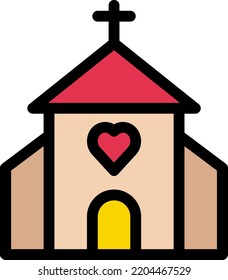 church Vector illustration on a transparent background.Premium quality symmbols.Stroke vector icons for concept and graphic design.