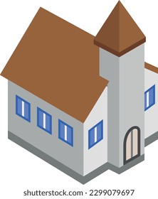 church Vector illustration on a transparent background. Premium quality symbols.  Icons for concept and graphic design.