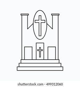 Church Vector illustration. Religion icon. Silhouette. Flat style.