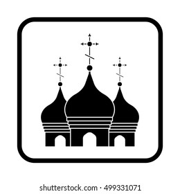 Church Vector illustration. Religion icon. Silhouette. Flat style.